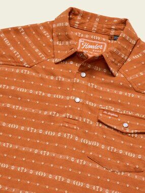 Howler Bros TX Longhorns Ranchero Jacquard Polo - Burnt Orange (L)